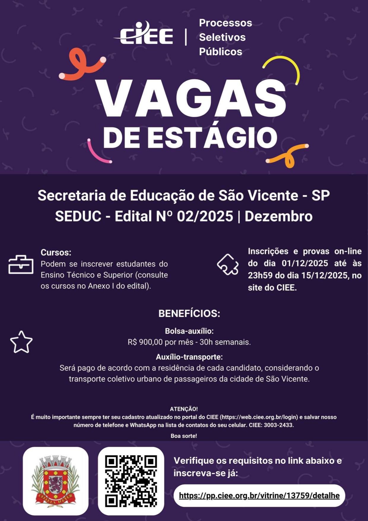 Cartaz Estágio Prefeitura de São Vicente page 0001