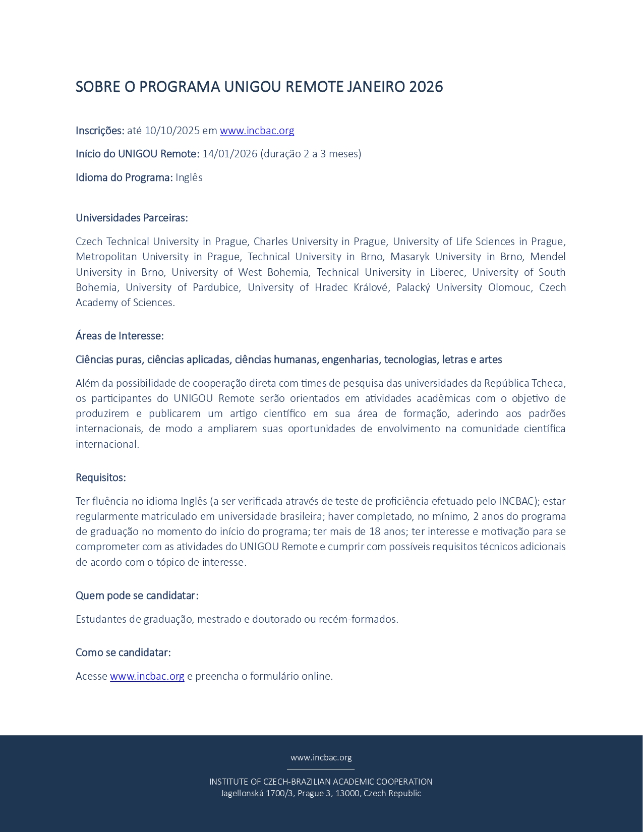 UNIGOU REMOTE Janeiro 2026 Comunicado Oficial page 0002